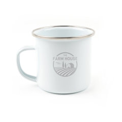 Promo 8 oz. Enamel Mug With Silver Rim,Beverage Promo Solutions,Promo 8 oz. Enamel Mug With Silver Rim