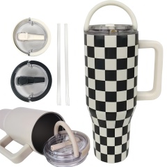 Custom 40oz Checkered Tumbler,Beverage Promo Solutions,Custom 40oz Checkered Tumbler