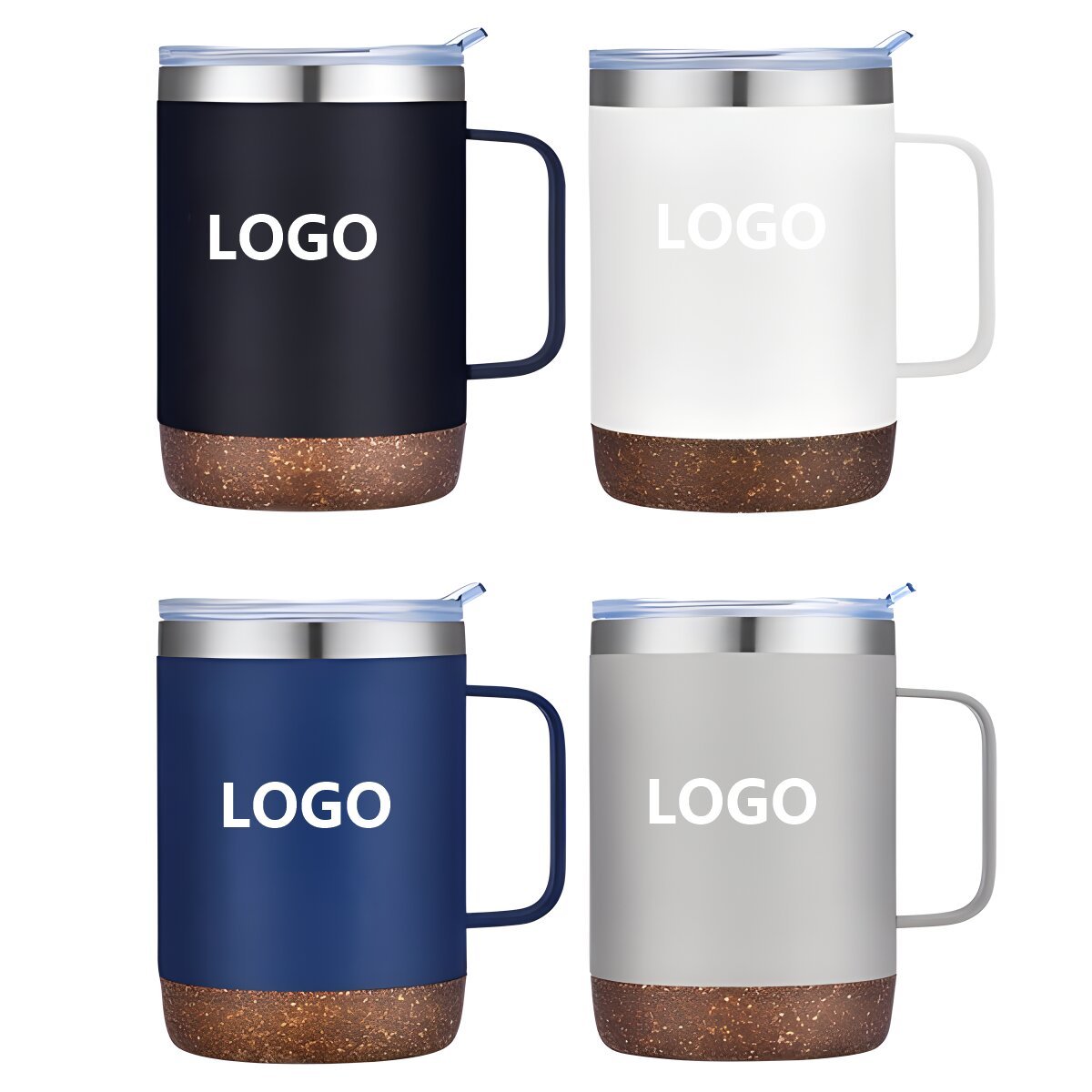 12 oz Vacuum Mug with Cork Bottom,Beverage Promo Solutions,12 oz Vacuum Mug with Cork Bottom