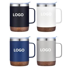 12 oz Vacuum Mug with Cork Bottom,Beverage Promo Solutions,12 oz Vacuum Mug with Cork Bottom