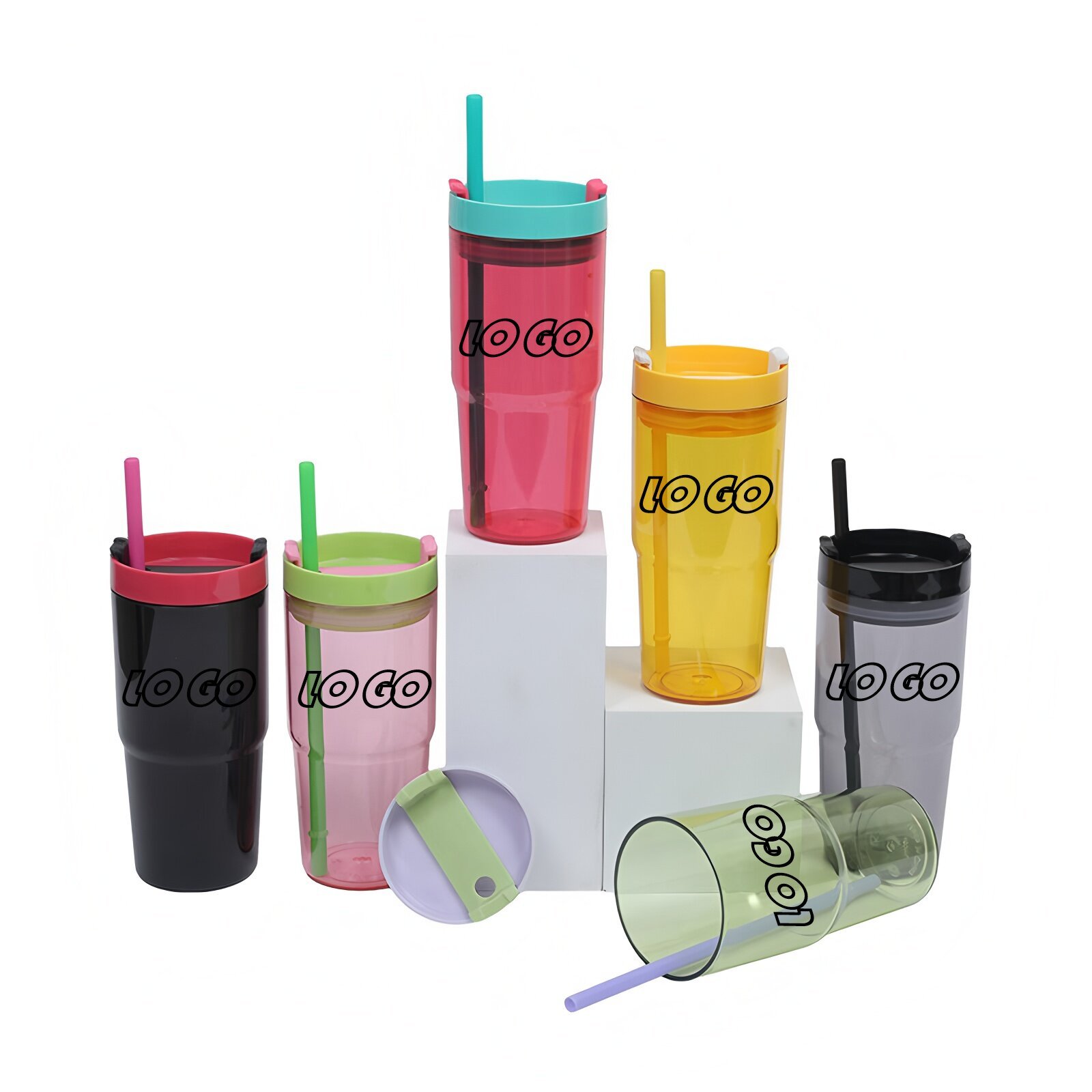 Custom Transparent Plastic Tumbler,Beverage Promo Solutions,Custom Transparent Plastic Tumbler
