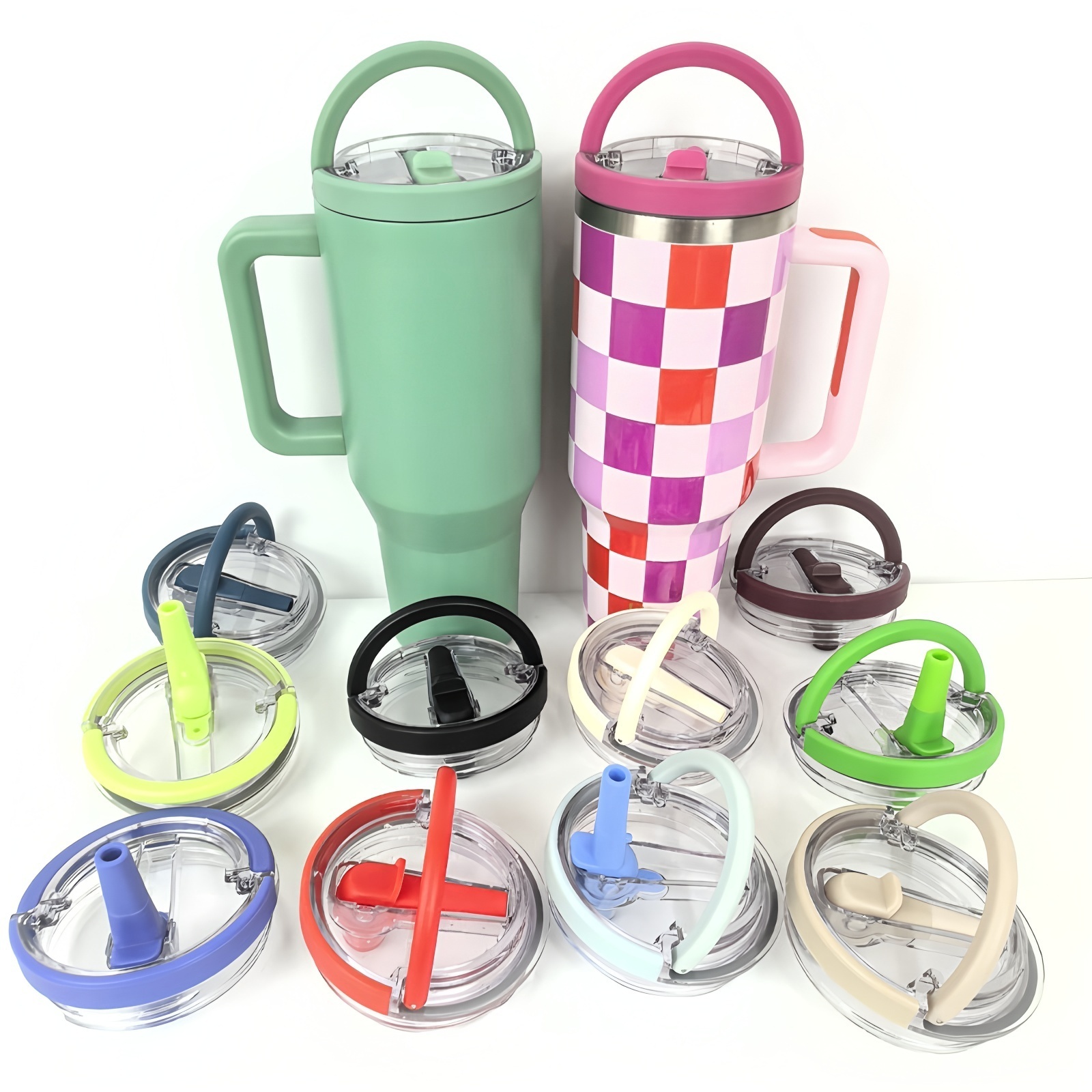 Custom 40oz Checkered Tumbler,Beverage Promo Solutions,Custom 40oz Checkered Tumbler