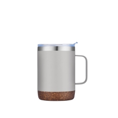 12 oz Vacuum Mug with Cork Bottom,Beverage Promo Solutions,12 oz Vacuum Mug with Cork Bottom