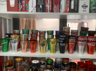 Coke aluminum cup,Beverage Promo Solutions,Coke aluminum cup