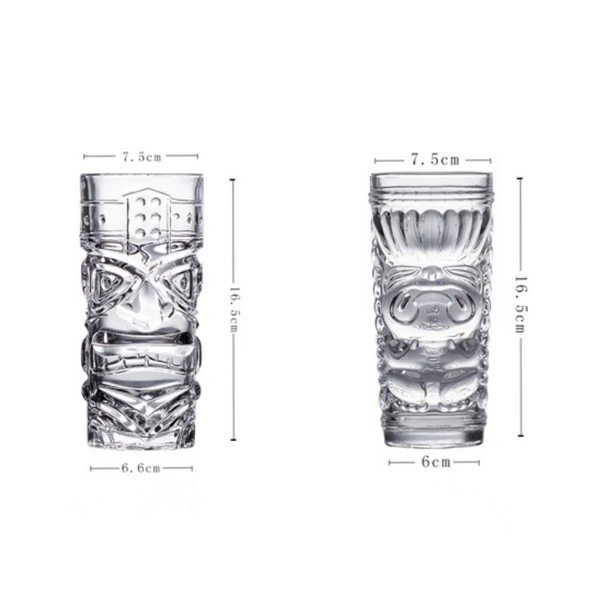 430ml 15oz Clear Tiki Glasses,Beverage Promo Solutions,430ml 15oz Clear Tiki Glasses