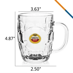 Eudora Glass Beer Mugs - 20 OZ.,Beverage Promo Solutions,Eudora Glass Beer Mugs - 20 OZ.