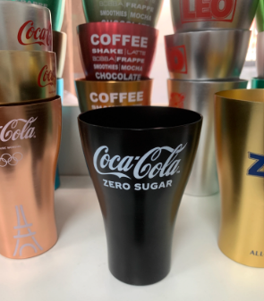 Coke aluminum cup,Beverage Promo Solutions,Coke aluminum cup