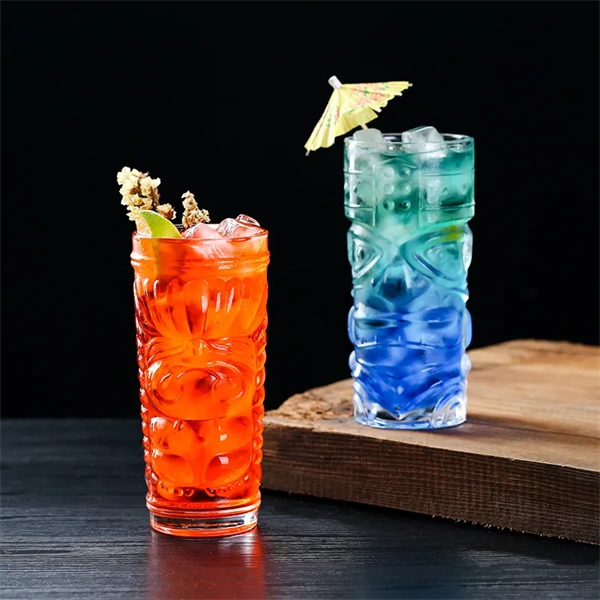 430ml 15oz Clear Tiki Glasses,Beverage Promo Solutions,430ml 15oz Clear Tiki Glasses