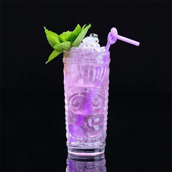 430ml 15oz Clear Tiki Glasses,Beverage Promo Solutions,430ml 15oz Clear Tiki Glasses