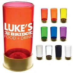 1.5 oz. Colored Plastic Shotgun Shell Shot Glass,Beverage Promo Solutions,1.5 oz. Colored Plastic Shotgun Shell Shot Glass
