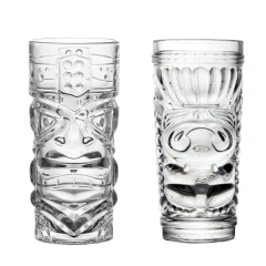 430ml 15oz Clear Tiki Glasses,Beverage Promo Solutions,430ml 15oz Clear Tiki Glasses