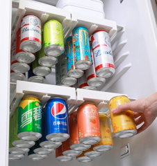 Refrigerator Hanging Can Dispenser Rack - Adjustable Storage Organizer,Beverage Promo Solutions,Refrigerator Hanging Can Dispenser Rack - Adjustable Storage Organizer