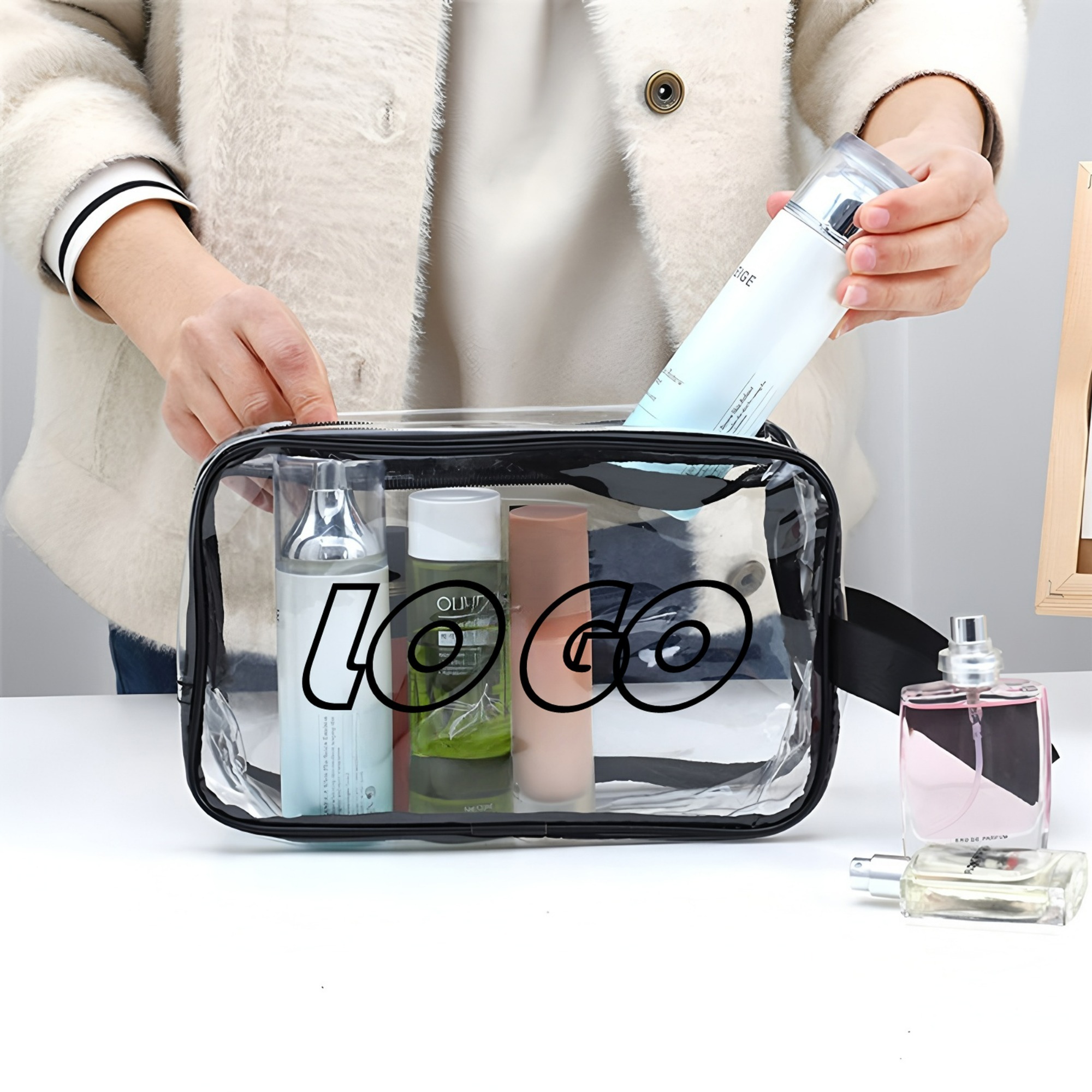 Clear PVC Makeup Bag,Beverage Promo Solutions,Clear PVC Makeup Bag