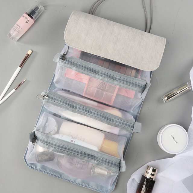 4 Fold Detachable Roll Up Makeup Bag,Beverage Promo Solutions,4 Fold Detachable Roll Up Makeup Bag