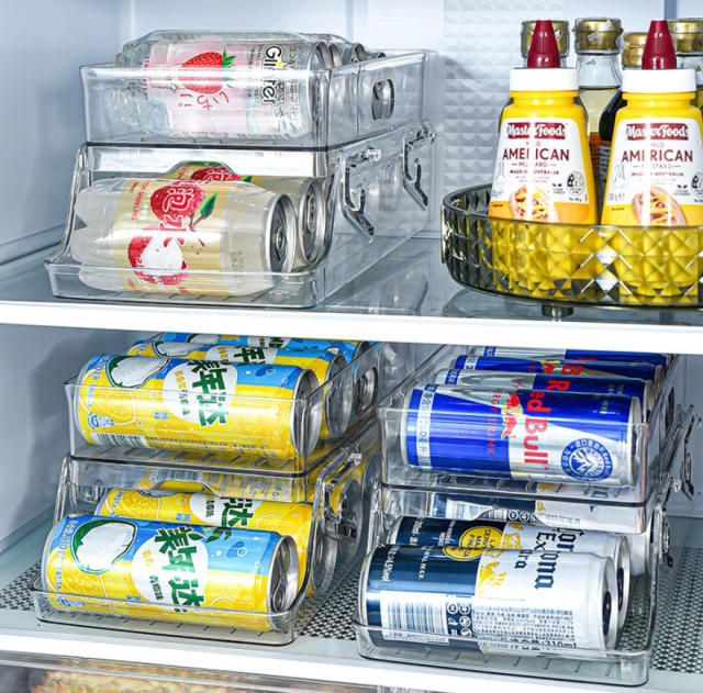 Double Layer Rolling Can Dispenser Rack for Beer & Beverages,Beverage Promo Solutions,Double Layer Rolling Can Dispenser Rack for Beer & Beverages