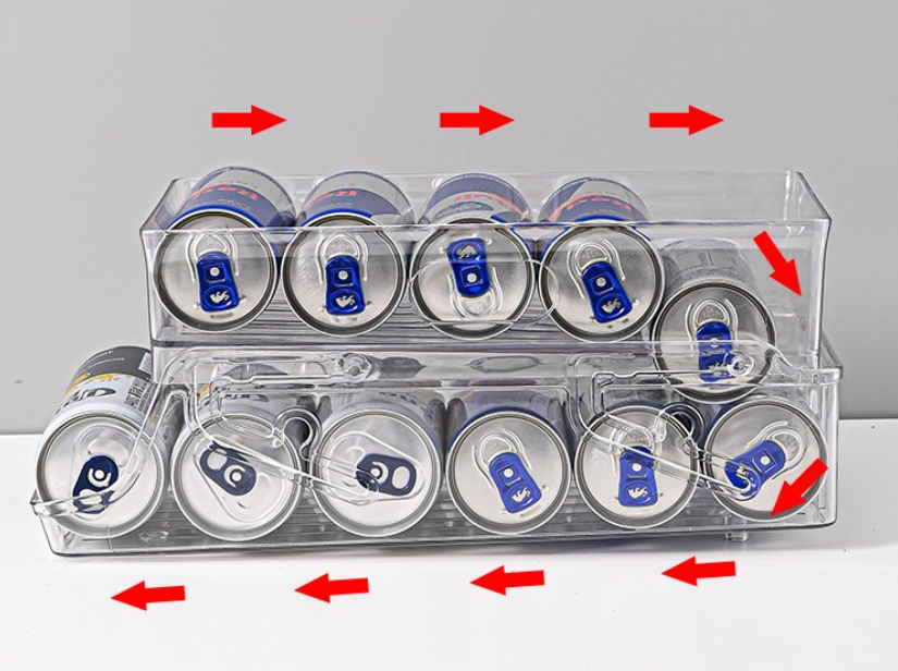 Double Layer Rolling Can Dispenser Rack for Beer & Beverages,Beverage Promo Solutions,Double Layer Rolling Can Dispenser Rack for Beer & Beverages