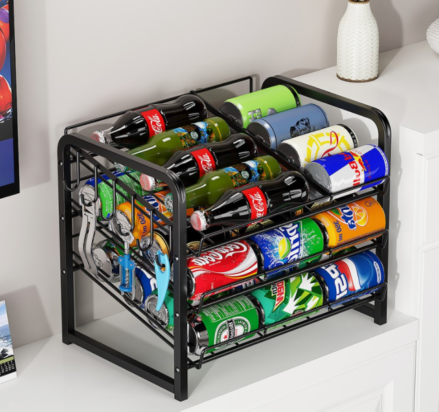 Multi-Layer Rolling Drawer Can Storage Rack for Beverages,Beverage Promo Solutions,Multi-Layer Rolling Drawer Can Storage Rack for Beverages