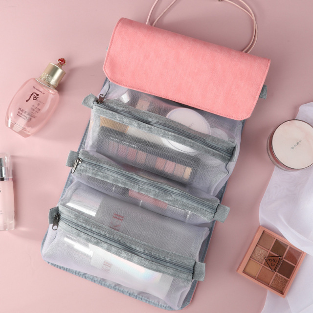 4 Fold Detachable Roll Up Makeup Bag,Beverage Promo Solutions,4 Fold Detachable Roll Up Makeup Bag