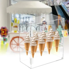 Custom Retail Acrylic Waffle Cone Display Case,Beverage Promo Solutions,Custom Retail Acrylic Waffle Cone Display Case