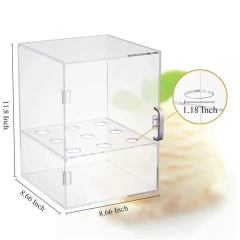 Custom Retail Acrylic Waffle Cone Display Case,Beverage Promo Solutions,Custom Retail Acrylic Waffle Cone Display Case