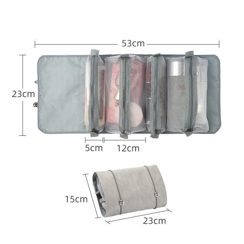 4 Fold Detachable Roll Up Makeup Bag,Beverage Promo Solutions,4 Fold Detachable Roll Up Makeup Bag