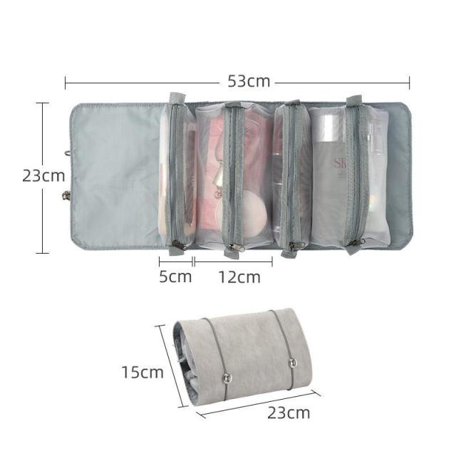4 Fold Detachable Roll Up Makeup Bag,Beverage Promo Solutions,4 Fold Detachable Roll Up Makeup Bag
