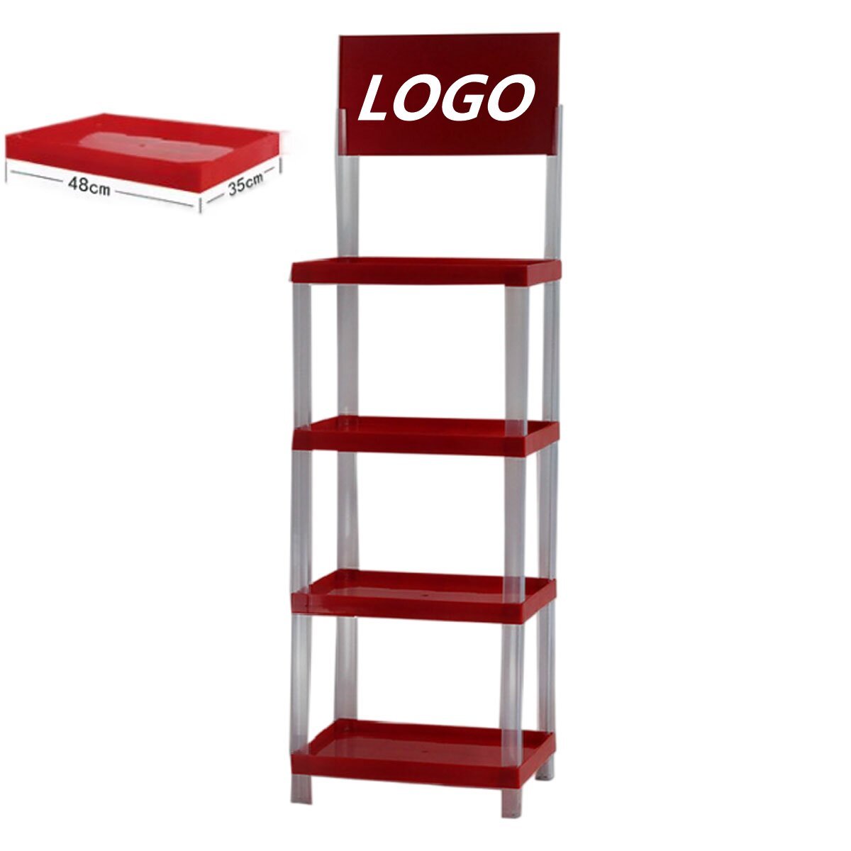 4-Tier Plastic Display Rack,Beverage Promo Solutions,4-Tier Plastic Display Rack