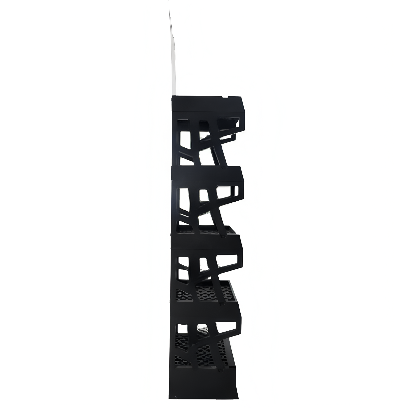 5‑Tier Plastic Floor Display Rack With Custom Die‑cut Header,Beverage Promo Solutions,5-Tier Plastic Display Rack