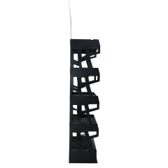 5‑Tier Plastic Floor Display Rack With Custom Die‑cut Header,Beverage Promo Solutions,5-Tier Plastic Display Rack