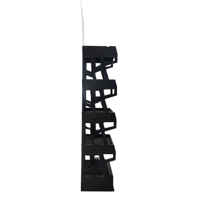 5‑Tier Plastic Floor Display Rack With Custom Die‑cut Header,Beverage Promo Solutions,5-Tier Plastic Display Rack