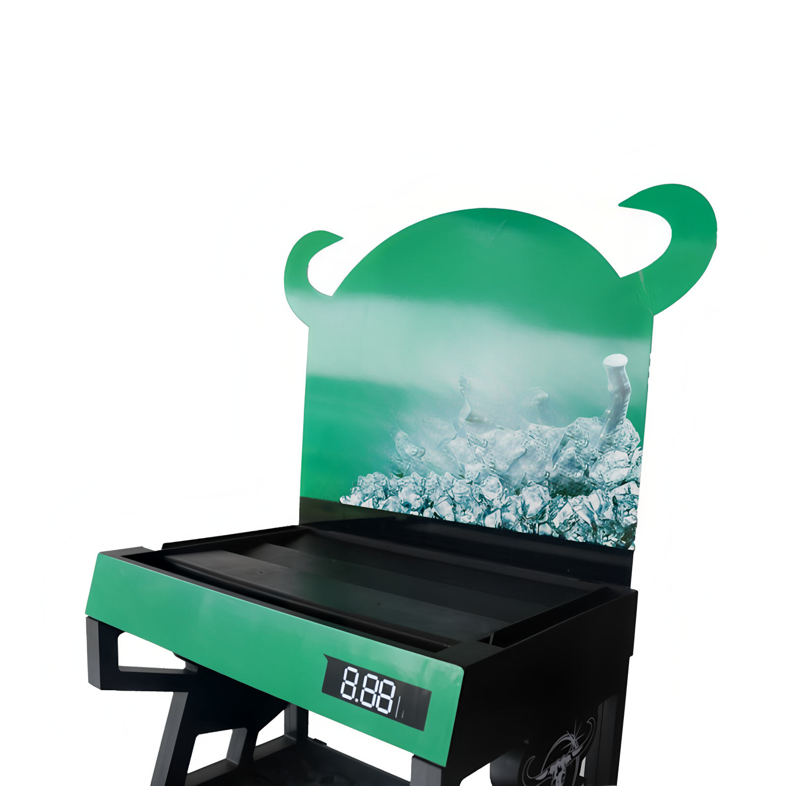 5‑Tier Plastic Floor Display Rack With Custom Die‑cut Header,Beverage Promo Solutions,5-Tier Plastic Display Rack
