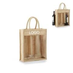 Jute Wine Gift Bag,Beverage Promo Solutions,Jute Wine Gift Bag