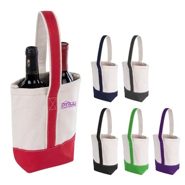 Deux Wine Bottle Tote Bag,Beverage Promo Solutions,Deux Wine Bottle Tote Bag