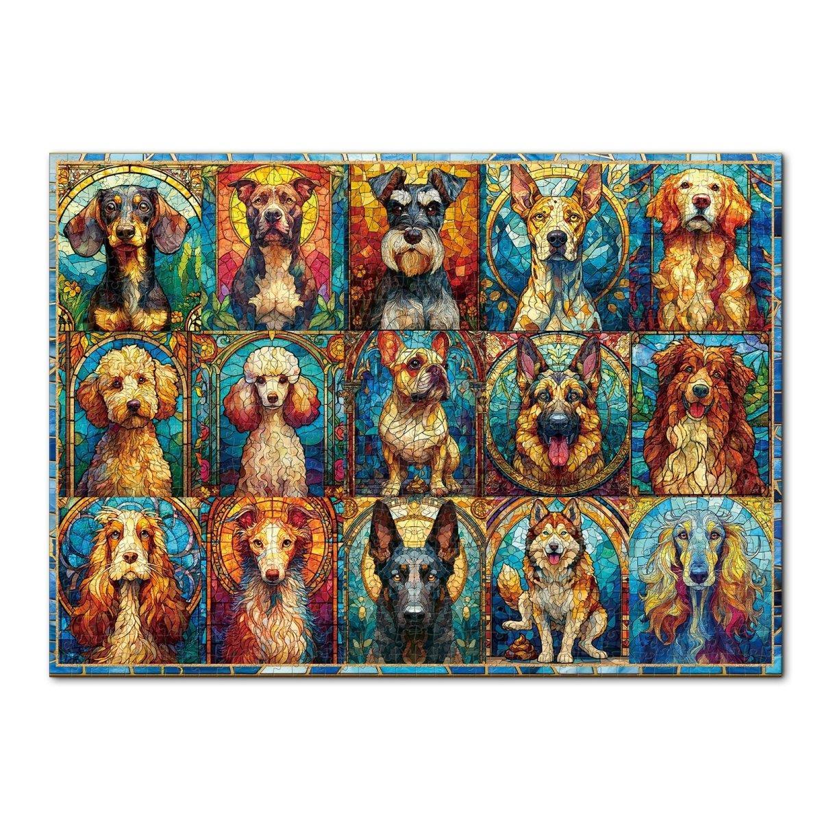 Stained Glass Dogs