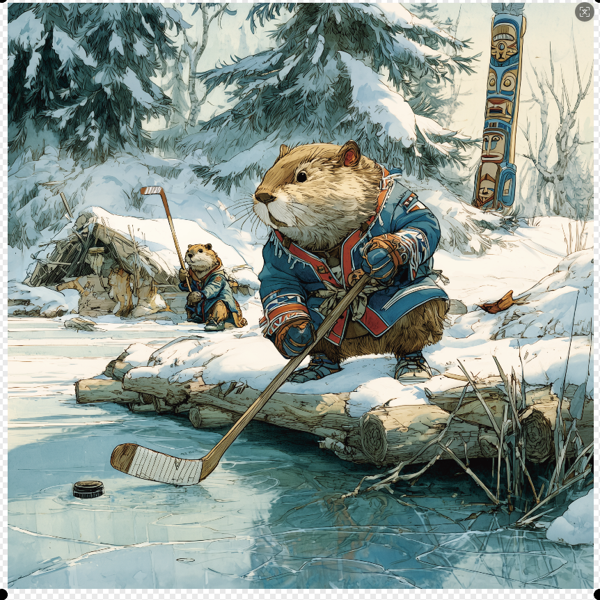 Ice Hockey Beaver