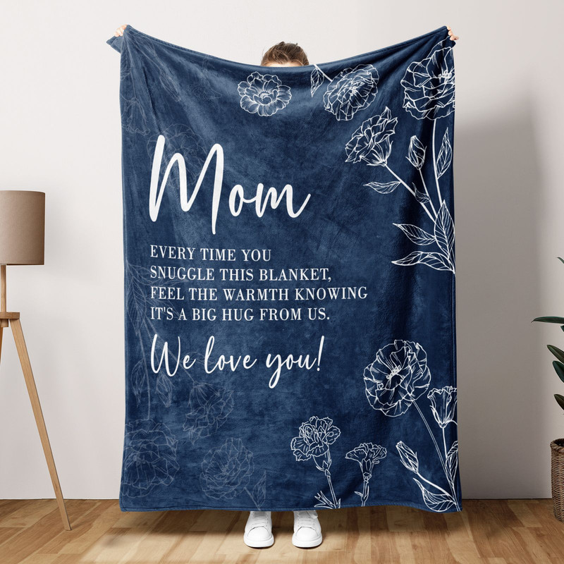 To Mom - Blue Flowers