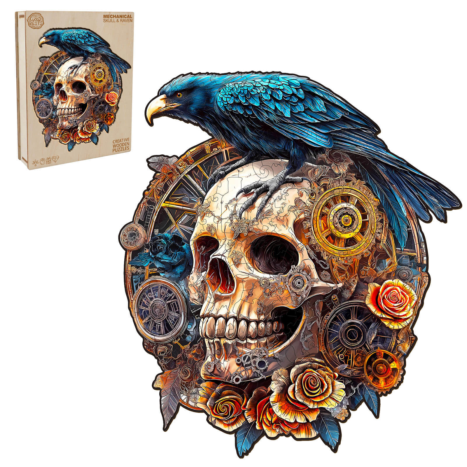 Mechanical Skull & Raven