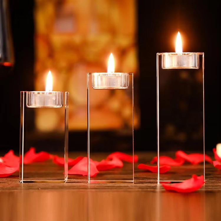 Column-shaped K9 crystal candlestick,MY SHOP,Column-shaped K9 crystal candlestick