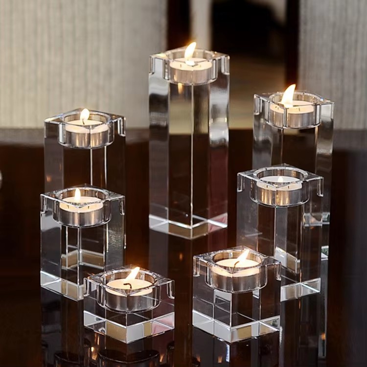 Column-shaped K9 crystal candlestick,MY SHOP,Column-shaped K9 crystal candlestick