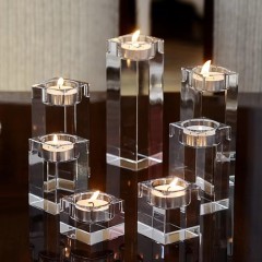 Column-shaped K9 crystal candlestick,MY SHOP,Column-shaped K9 crystal candlestick