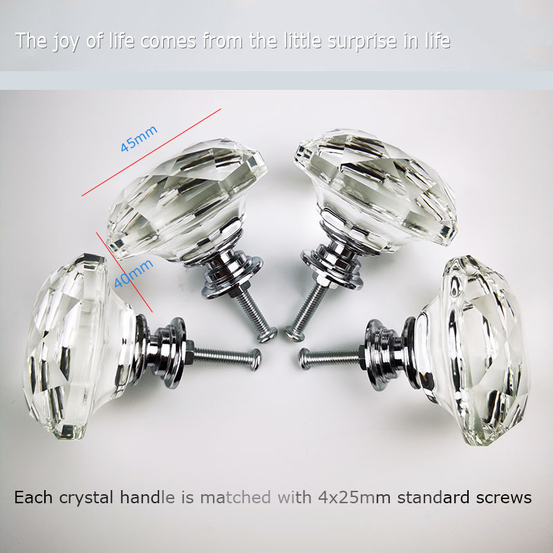 Silver Plated K9 Crystal Handle,MY SHOP,Silver-plated diamond handle