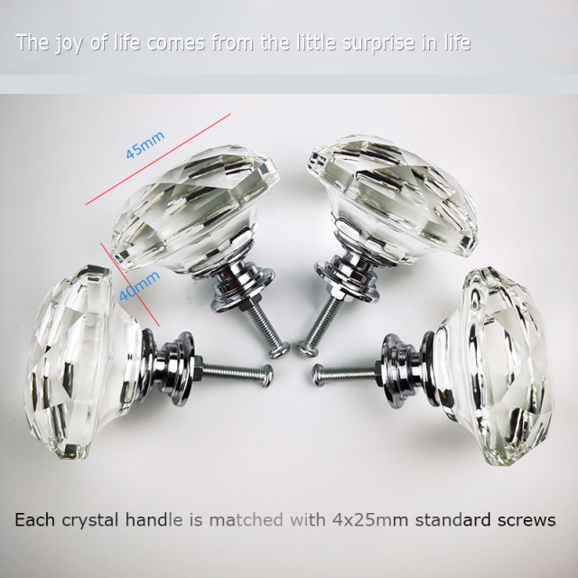 Silver Plated K9 Crystal Handle,MY SHOP,Silver-plated diamond handle