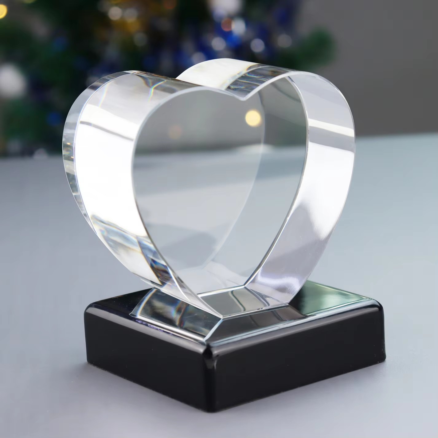 Luxury 3D Heart K9 Crystal Ornament,Pujiang Huayue Jingcheng Crafts,Crystal three-dimensional heart shape
