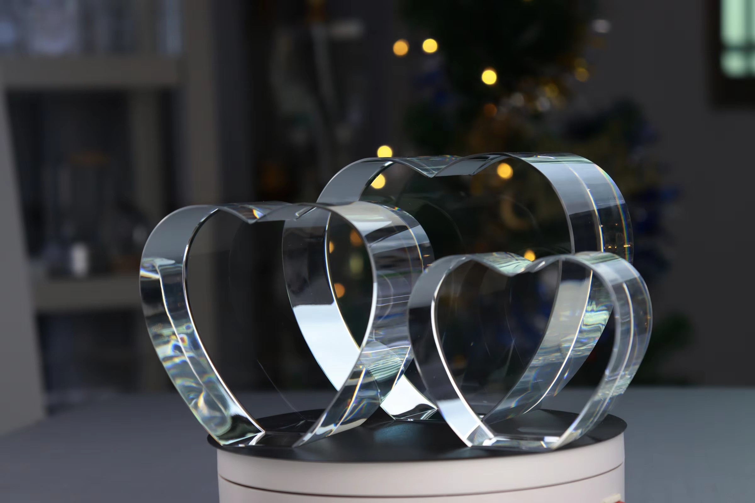 Luxury 3D Heart K9 Crystal Ornament,Pujiang Huayue Jingcheng Crafts,Crystal three-dimensional heart shape
