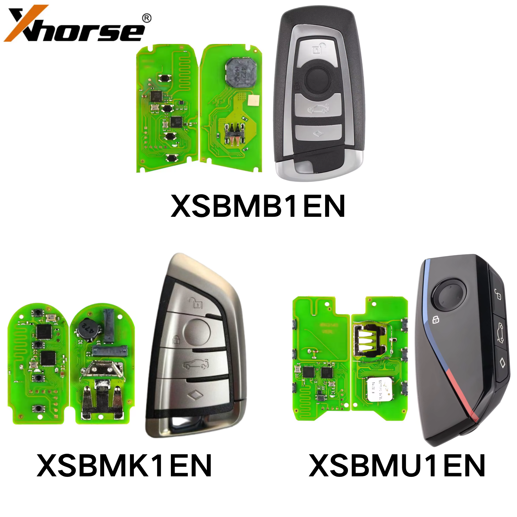 XHORSE  XSBMB1EN Bread Style PCBA XSBMK1EN Knife Style PCBA XSBMU1EN U-Shape PCBA BMW Series Universal Smart Key Support the Full Range for BMW F/G Chassis