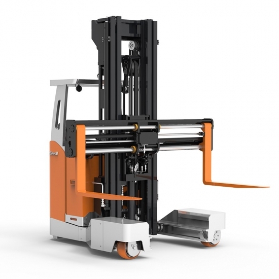 2.5 ton Electric Multi-directional Forklift with fork postioner attachment,Zowellvna,2.5 ton Electric Multi-directional Forklift with fork postioner attachment