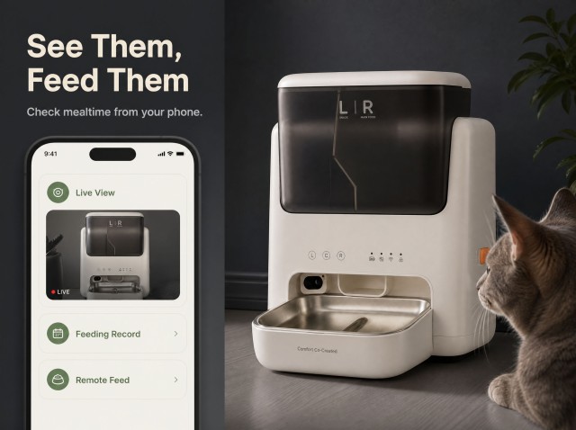 PN-CF03 Dual-Hopper Smart Pet Feeder with Camera & APP Control,Petpalfeed,PN-CF03 Dual-Hopper Smart Pet Feeder with Camera & APP Control