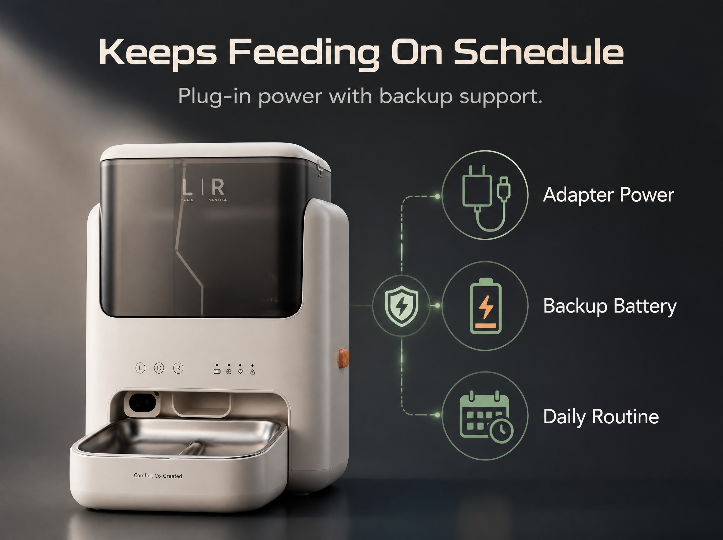 PN-CF03 Dual-Hopper Smart Pet Feeder with Camera & APP Control,Petpalfeed,PN-CF03 Dual-Hopper Smart Pet Feeder with Camera & APP Control