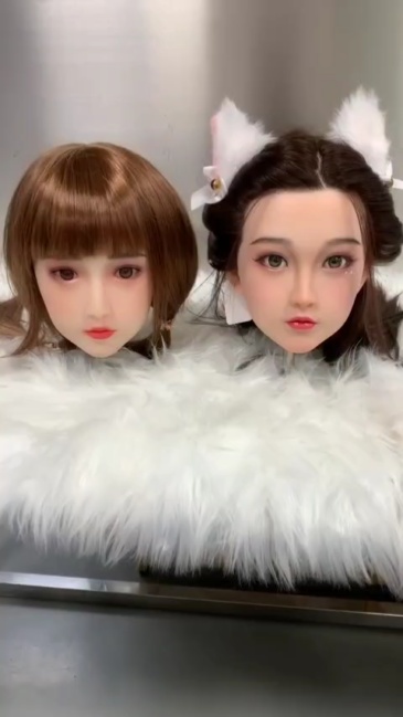 TPE Silicone hair transplant Head comparison,仿真实体娃娃工厂（马来西亚）产品展示,TPE Silicone hair transplant Head comparison
