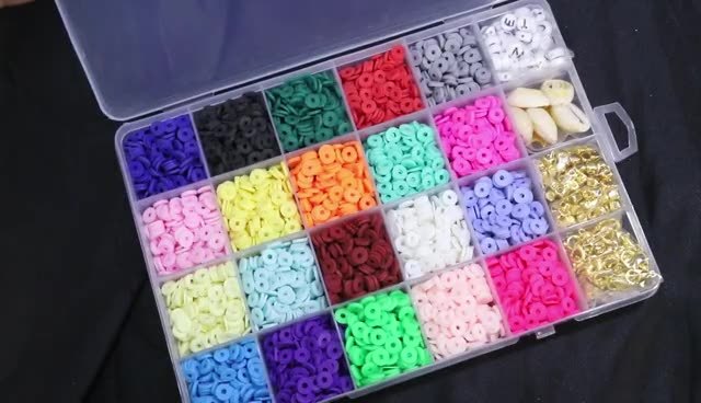 跨境热销款24格软陶片套装软陶串珠pvc材质粘土珠diy饰品配件套装